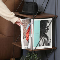 不二貿易 EZBO ワイヤーラック ６段 幅420×奥行310×高さ1700mm ミディアムブラウン 77546 1台（直送品）