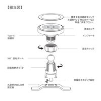 カーチャージャ- ワイヤレス充電器 15W 車載充電器 Magnetic Car チャージャー Type N5 VV-N5-Mag