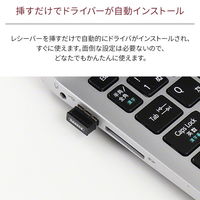 ワイヤレス（無線）マウス 5ボタン USBレシーバー接続 DPI調節可能 人間工学デザイン 3R-KCWMS03 1個