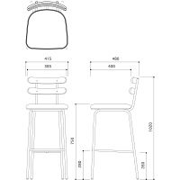【軒先渡し】丸二金属 Proceed（プロシード） フォレスト ハイチェア アイボリー シルバー脚 1脚（直送品）