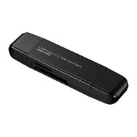 サンワサプライ TYPE-Cコンパクトカードリーダー ADR-3TCMS6BK 1個