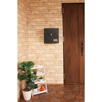 【軒先渡し】ヤマソロ Land ランド 壁掛けポスト ブラック 幅350mm 1台（直送品）