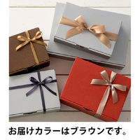 ヘッズ 無地ブラウンギフトボックス-3 外寸：W223×H110×D170mm MBR-GB3 1パック（10枚入）