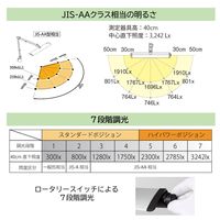 山田照明 Z-LIGHT LEDデスクライト シルバー 直下照度3242Lx 7段階調光機能付き Z-208LEDSL