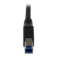 Startech.com 1m ブラック SuperSpeed USB 3.0ケーブル 片側 USB3SAB1MRA 1個