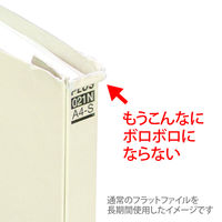 プラス 背補強フラットファイル A4タテ アイボリー 白 10冊 79433