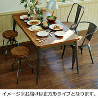 【軒先渡し】萩原 テーブル ビンテージ風 男前インテリア 幅800×奥行800×高さ720ｍｍ 正方形 RT-2906 1台（直送品）