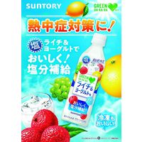 サントリー GREEN DA・KA・RA（グリーン ダカラ）塩 ライチ＆ヨーグルト（冷凍兼用）490ml 1セット（48本）