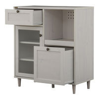 佐藤産業 POWRY（ポーリー）レンジ台 幅800×奥行398×高さ900mm PW90-80L WH 1台（直送品）