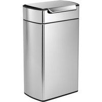 simplehuman（シンプルヒューマン） レクタンギュラータッチバーカン 40L シルバー CW2014 幅40×奥行29×高さ71cm 1個（直送品）