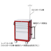 アズワン 救急カート レッド AM930-R 1台 7-4521-01（直送品）