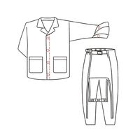 ハートフルウェアフジイ 前開きパジャマHP15ー100 オールシーズン LL グリーン 7-2059-04 1袋(1枚)（直送品）