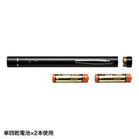サンワサプライ レーザーポインター LP-RD315BK 赤色レーザー ペン型 単4乾電池×2 連続使用30時間（直送品）