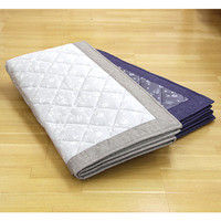 萩原 涼感プリントキルトラグ フレット グレー 約185×240cm 1枚（直送品）