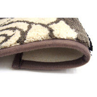 萩原 インテリアマット アイビー2 ブラウン 約45×75cm 1枚（直送品）