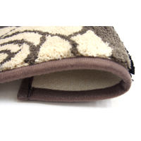 萩原 インテリアマット アイビー2 ブラウン 約70×120cm 1枚（直送品）