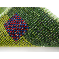 萩原 ギャッベ チェアパッド GABBEH D15 グリーン 約40×40cm 1枚（直送品）