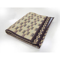 萩原 い草コンパクトラグ（裏貼り） キハチ ブラウン 約180×240cm 1枚（直送品）