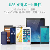 エレコム スマートフォン・タブレット用AC充電器/microBケーブル一体型 MPA-ACM01WF 1個