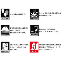 プレーベル ラグ ライン ブラウン 190×190cm 2140-119-03 1枚（直送品）