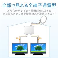 DXアンテナ 分配器 【2K 4K 8K 対応】 2分配 全端子間通電 金メッキプラグ F型端子 2DLRS(B) 1個