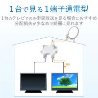 DXアンテナ 分配器 2K 4K 8K対応 3分配 1端子通電形 金メッキプラグ F型端子 ダイカスト構造 3DMS(P) 1個