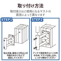 DXアンテナ 突出し金具（溶融亜鉛メッキ） MW30Z 1個（直送品）