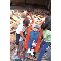 安達紙器工業 緊急用簡易担架レスキューボード 5折タイプ RB-202 1個