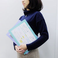 ビバリー 書けるクリアファイル リスト パープル CF-031A 1セット（10枚セット）（直送品）