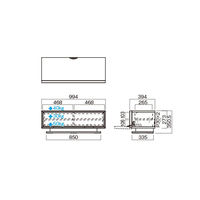 HAMILeX Favilia（ファビリア）シリーズ リビングボード ライトブラウン木目 幅994×奥行394×高さ350.5mm F-1431 1台（直送品）