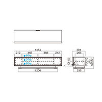 HAMILeX Favilia（ファビリア）シリーズ リビングボード ライトブラウン木目 幅994×奥行394×高さ350.5mm F-1434 1台（直送品）