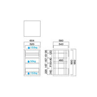 HAMILeX Grato（グラト）シリーズ オーディオラック ブラウン 幅1164×奥行440×高さ166mm GT-9715 1台（直送品）