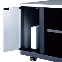 TIMEZ WSシリーズ テレビ台 オーディオラック シルバー/ブラック 幅1635×奥行430×高さ415mm TV-WS1600 1台（直送品）