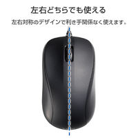 マウス 有線マウス レーザー 3ボタン 簡易包装 黒 M-S2ULBK/RS エレコム 1個（直送品）