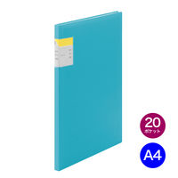 キングジム クリアーファイル カキコ 20ポケット 水色 8632-LB 1冊