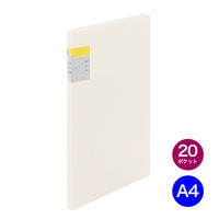 キングジム クリアーファイル カキコ 20ポケット シロ 8632-W 1冊