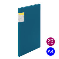 キングジム クリアーファイル カキコ 20ポケット ネイビー 8632-NV 1冊