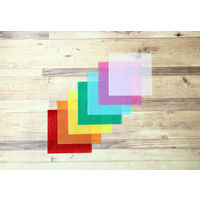 クラサワ 折り紙 ひかりとり紙 　2サイズ（7.5cm角／15cm角）×7色アソート　P0200 1袋（168枚入）