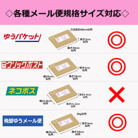 ロジマート ダンボール ゆうパケット2cm フリマアプリ 梱包 NO596 250枚 170601-250 1セット（250枚）（直送品）