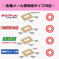 ロジマート ダンボール ネコポス3cm (フリマ用)　ゆうパケット フリマアプリ 梱包 NO877 250枚 310041（直送品）