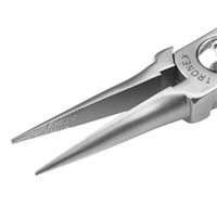 エスコ 136mm 精密プライヤー(ESD/半丸/バネ付) EA535B-22 1丁（直送品）