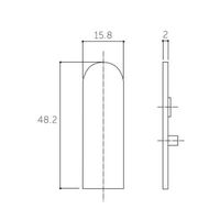 エスコ 15.8x48.2mm 木口キャップ(調整戸車用/ホワイト) EA986RH-34 1セット(60個)（直送品）