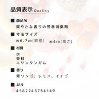 1個 芳香剤 消臭剤 青りんご 直径約7cm 30日-40日 お部屋 トイレ 玄関 車 お洒落 かわいい インテリア 雑貨 フルーティ（直送品）