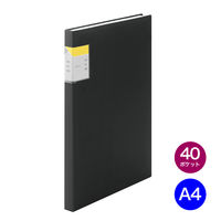 キングジム クリアーファイル カキコ40P 黒 8632W-BK 1冊
