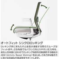 【組立設置込】コクヨ モネット 背メッシュ 可動肘 ランバー無 背座同色 ウレタンキャスター ホワイトグレー×ソフトベージュ 1脚（直送品）