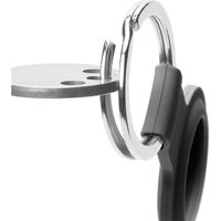 PGA AirTag用 抗菌シリコンキーリング ブラック PG-ATSC01BK 1個（直送品）