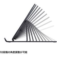 サンワサプライ ノートパソコン用モバイルスタンド(角度調整・折りたたみタイプ) PDA-STN53BK 1個（直送品）