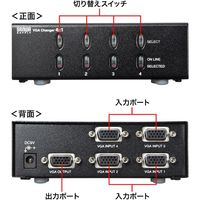 サンワサプライ ディスプレイ切替器(ミニD-sub(HD)15pin用)・4回路 SW-EV4N2 1個