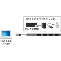 サンワサプライ USB3.2 Gen1 4ポート スリムハブ USB-3H423SN 1個