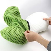 クラスアップ クッション ランバーサポート ウレタン メッシュ 低反発 グリーン 387519 1個（直送品）